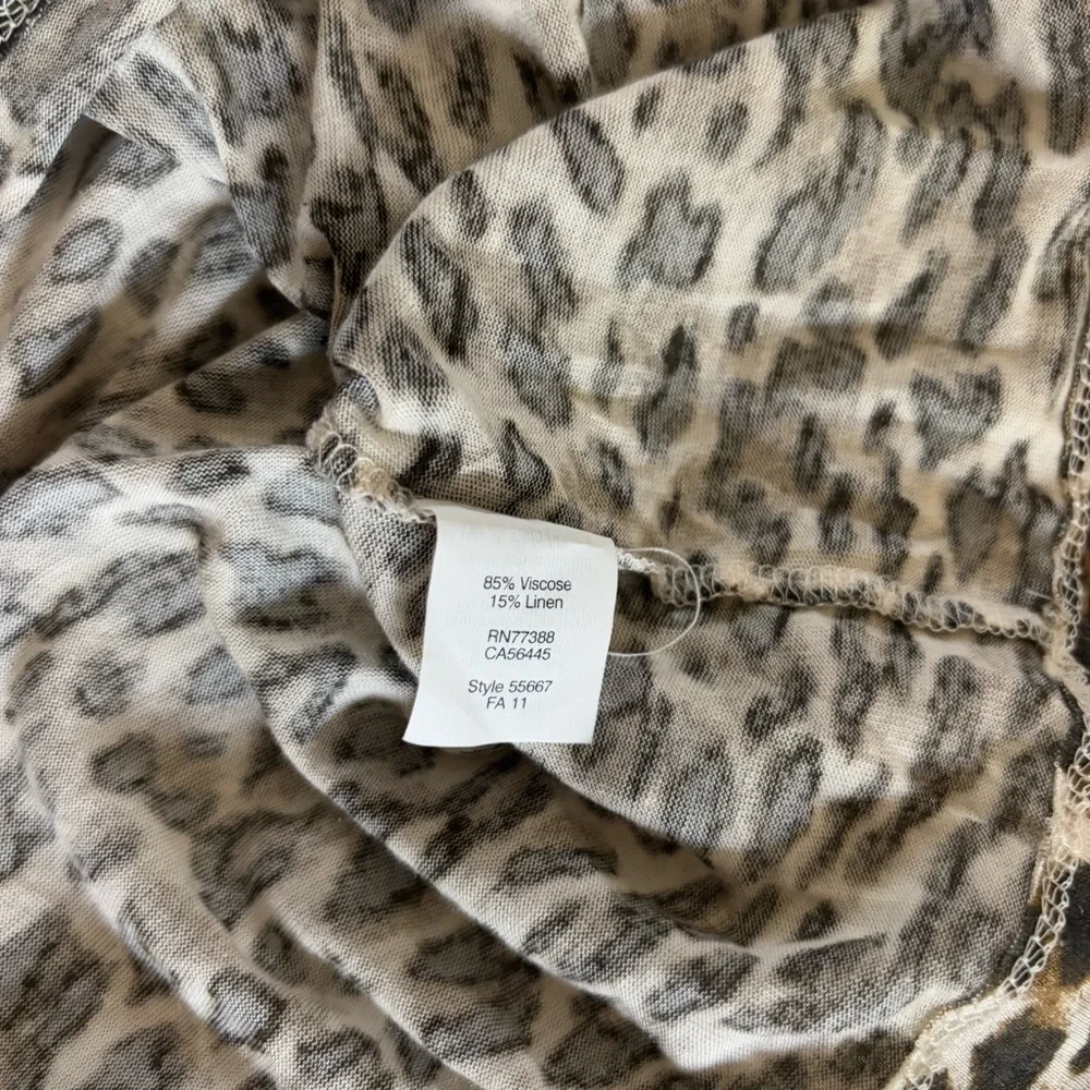 J. Crew Leopard Print Linen Blend Tank